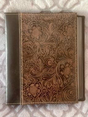Pioneer Embossed Leather Photo Album Floral Western Tooled